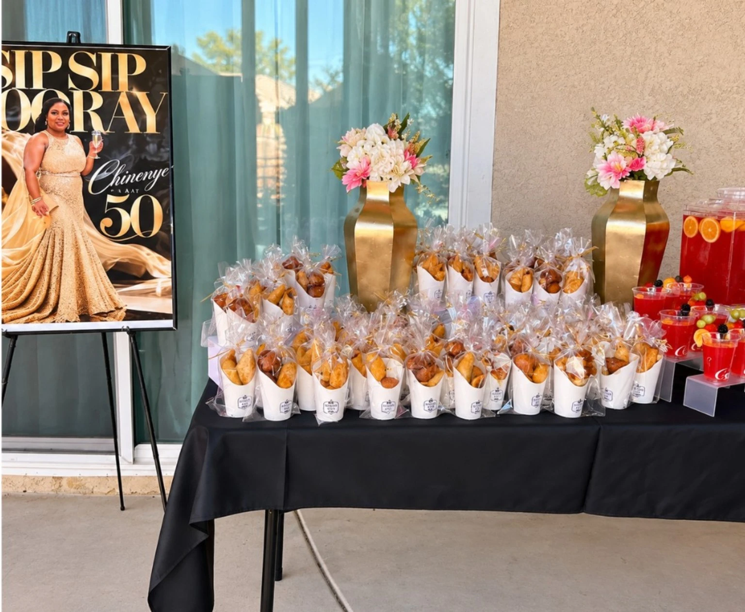 Nenye’s 50th birthday celebration table